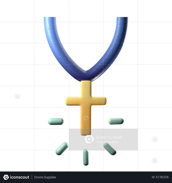 Christian Cross Necklace  3D Icon