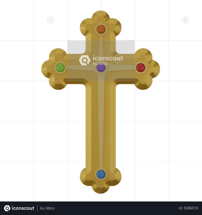 Christliches Kreuz  3D Icon