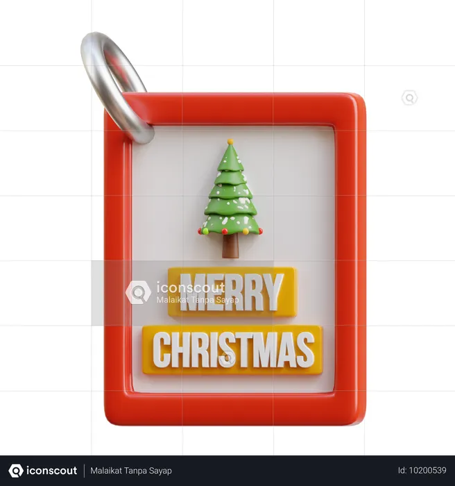 Christmas badge  3D Icon