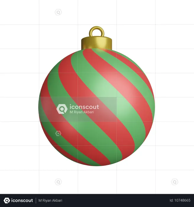 クリスマスボール  3D Icon