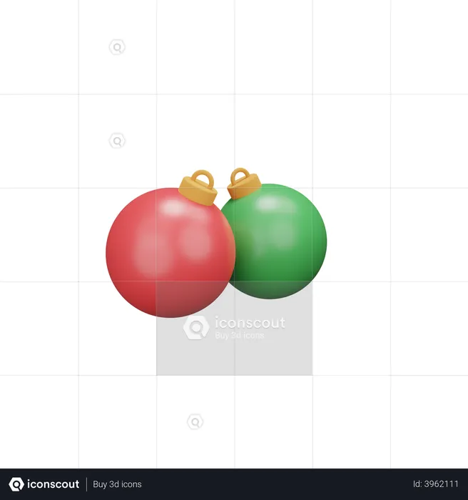 Christmas Ball  3D Illustration