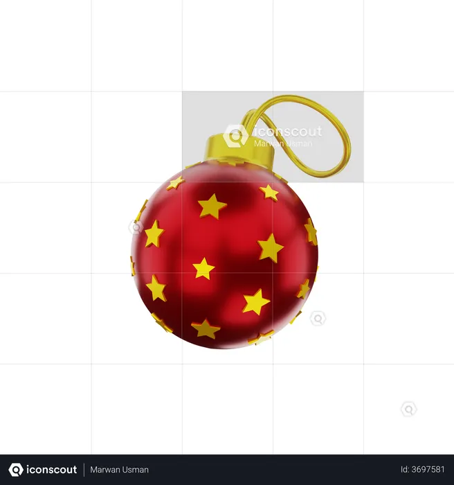 Christmas ball  3D Illustration