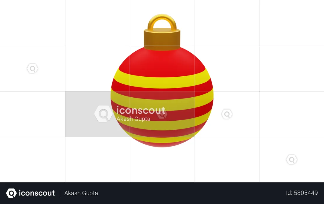 Christmas ball  3D Icon