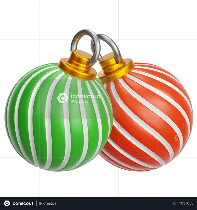 Christmas Ball Decorative Two  3D Icon