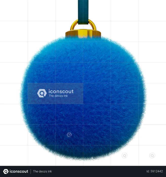 Christmas Ball Fur  3D Icon