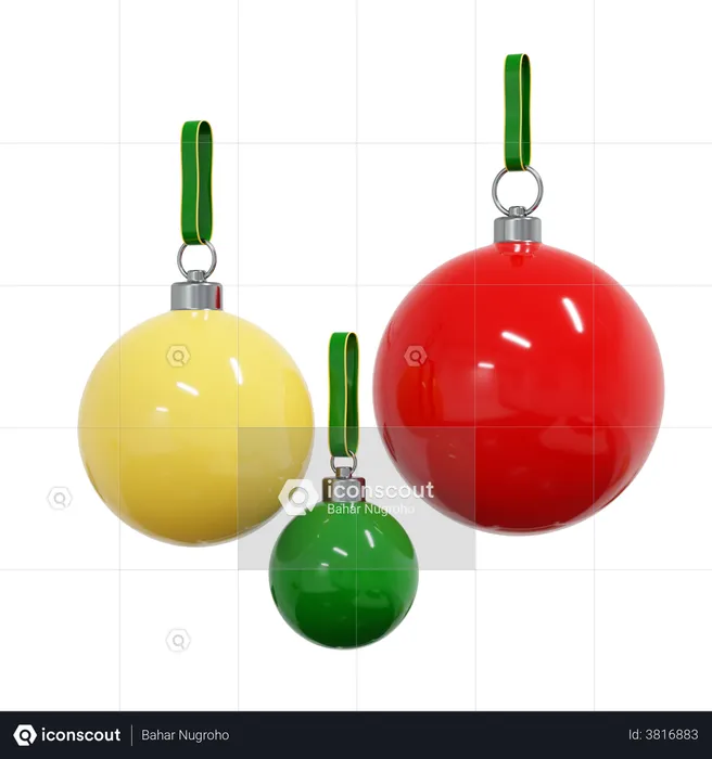 Christmas Ball Ornament  3D Illustration