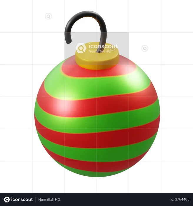 Christmas Ball Ornament  3D Illustration