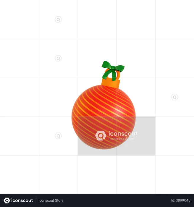 Christmas Ball Ornament  3D Illustration