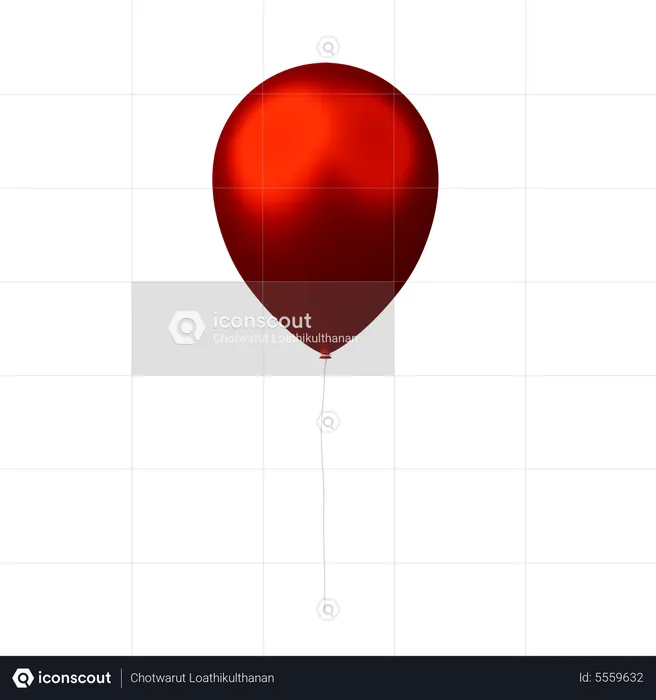 Christmas Balloon  3D Icon