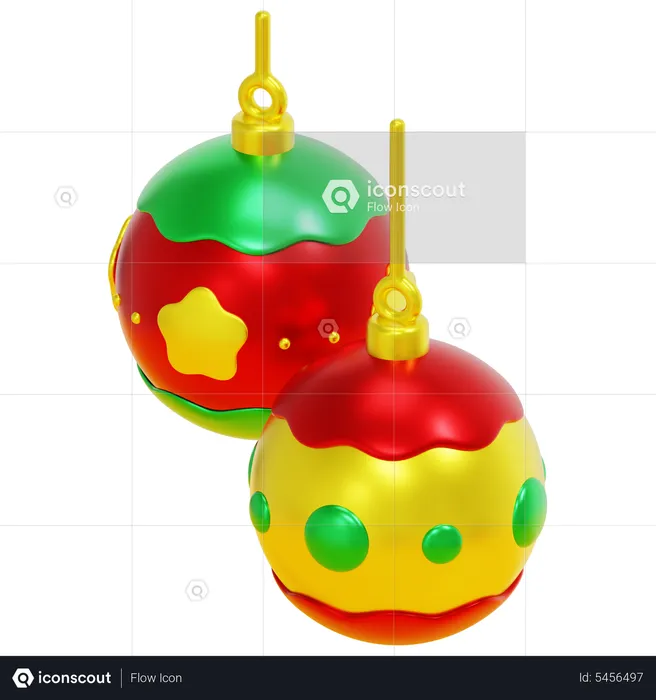 Christmas Balls  3D Icon