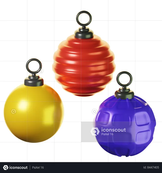 Christmas Balls  3D Icon