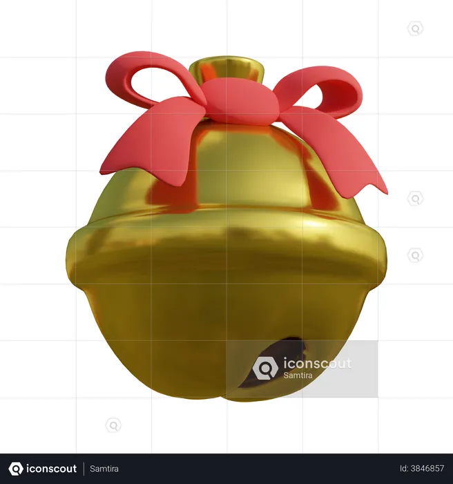 Christmas Bell  3D Illustration