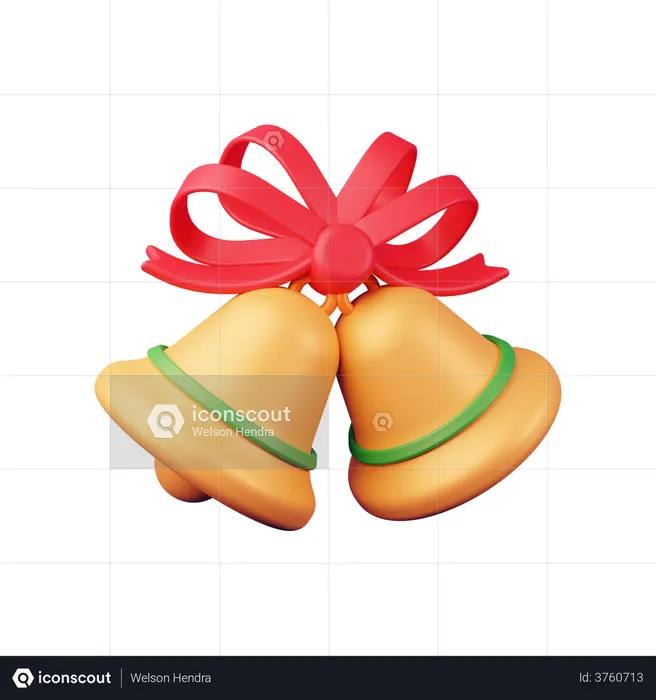 Christmas Bell  3D Illustration