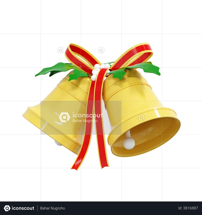 Christmas Bell  3D Illustration