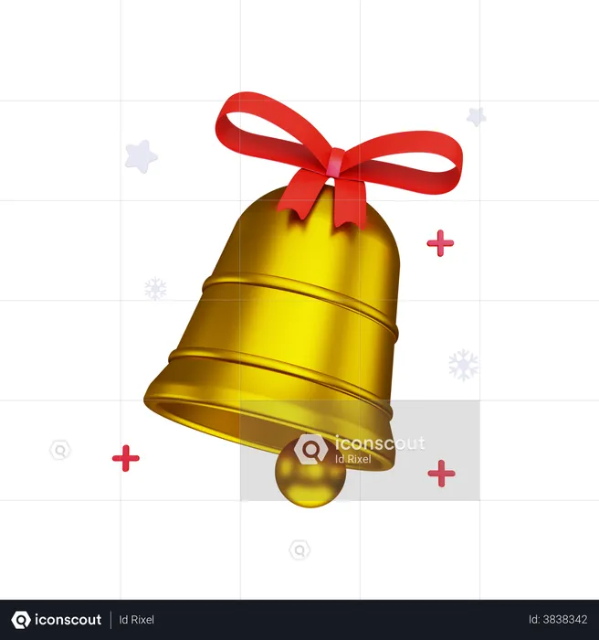 Christmas bell  3D Illustration