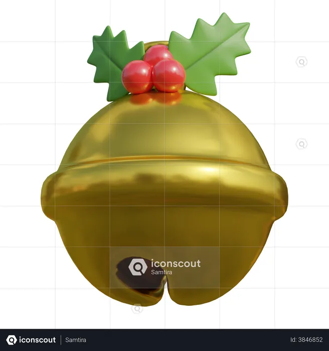 Christmas Bell  3D Illustration