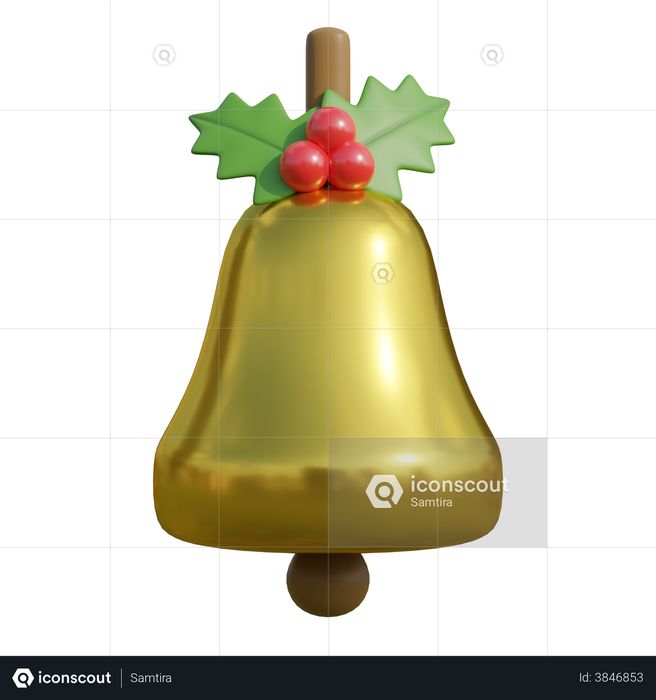 Christmas Bell 3D Illustration