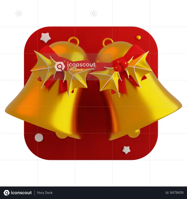 Christmas bells  3D Icon