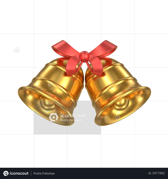 Christmas Bells  3D Illustration