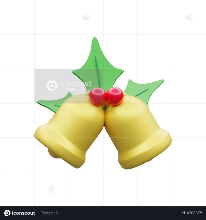 Christmas Bells  3D Illustration