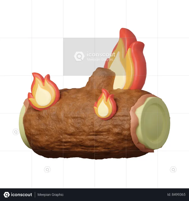 Christmas Bonfire  3D Icon