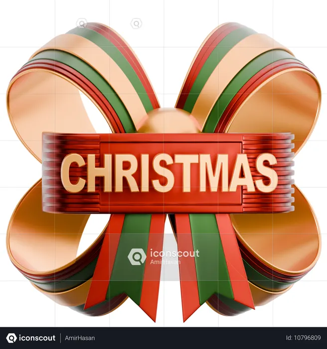 Christmas Bowknot  3D Icon