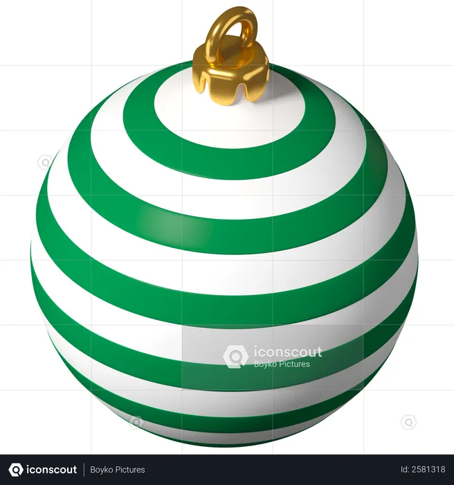 Christmas bulb ornament 3D Illustration