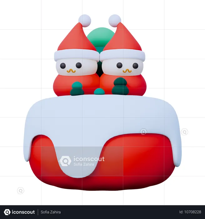 クリスマスケーキ  3D Icon