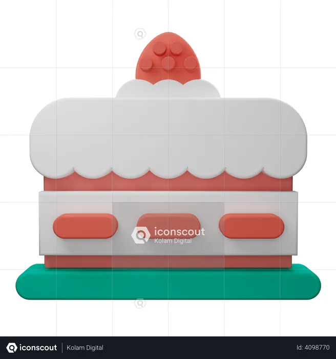 Christmas cake  3D Illustration