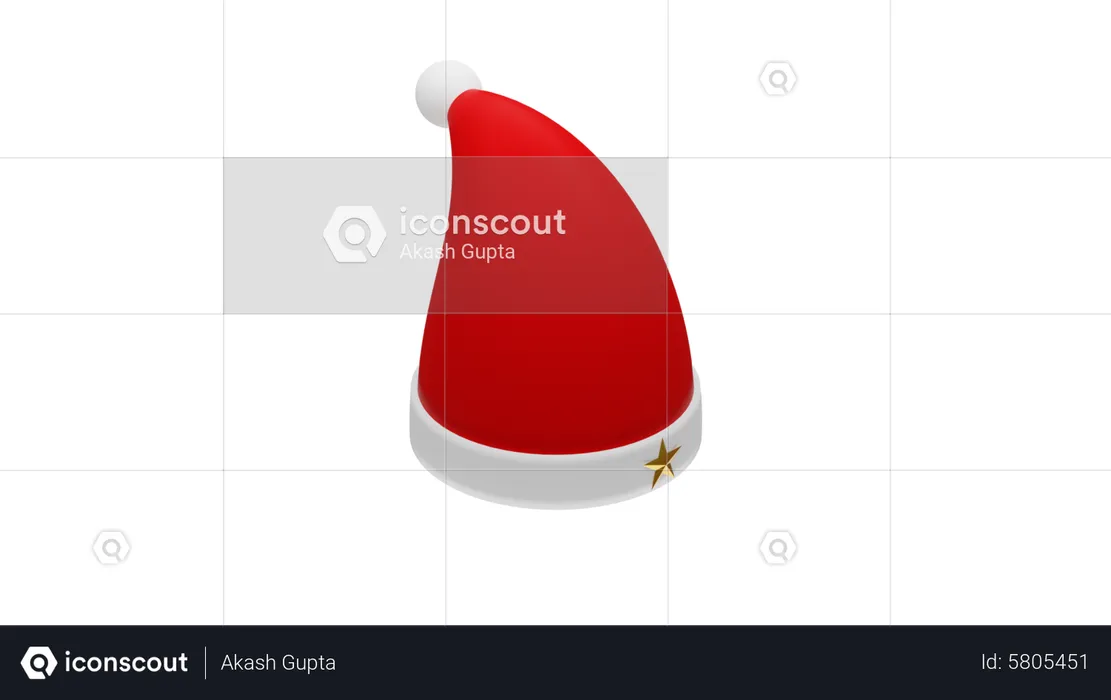 Christmas cap  3D Icon