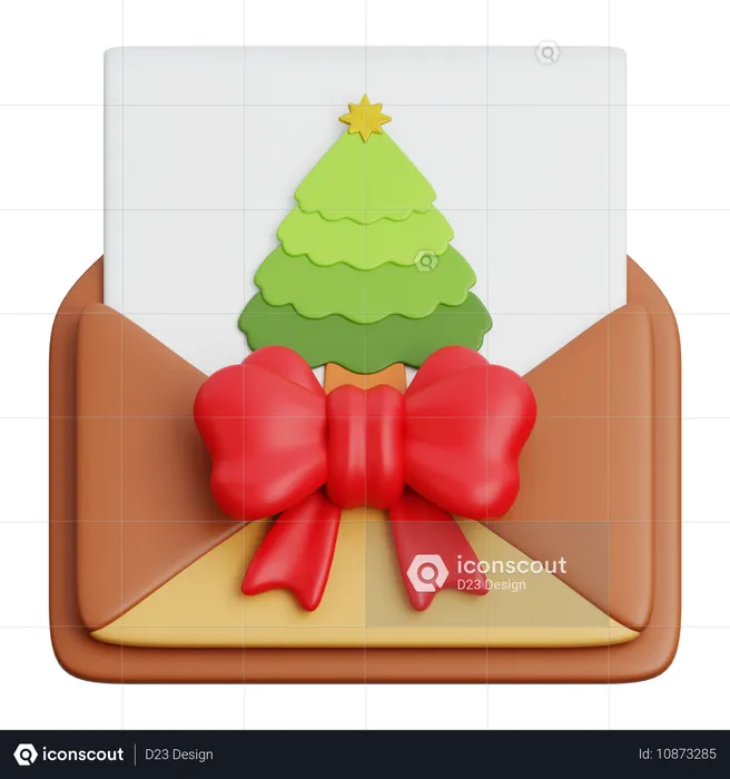 クリスマスカード  3D Icon