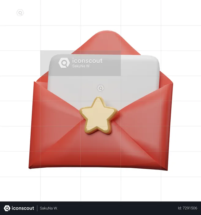 Christmas Card  3D Icon