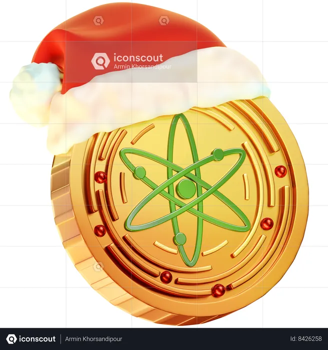 Christmas Cosmos Coin  3D Icon