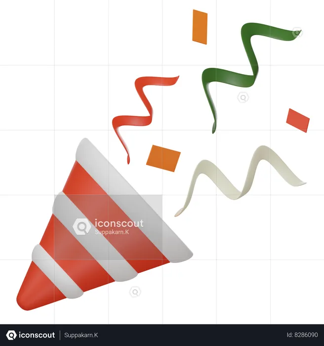 Christmas Cracker  3D Icon