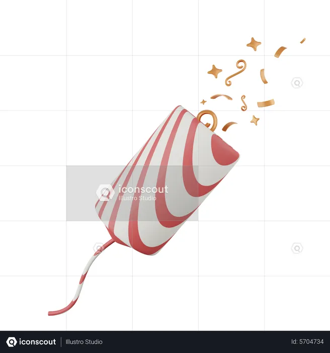 Christmas cracker  3D Icon