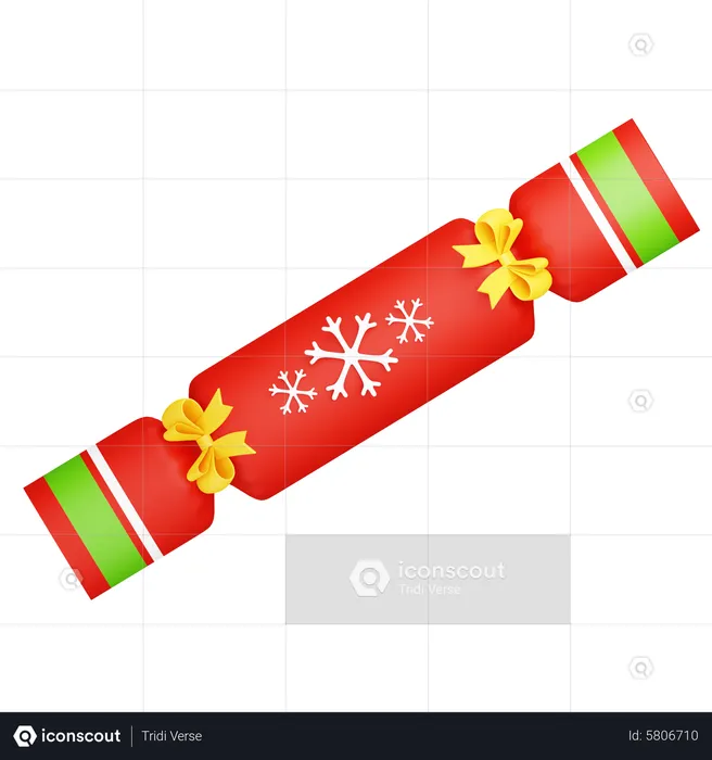 Christmas Cracker  3D Icon
