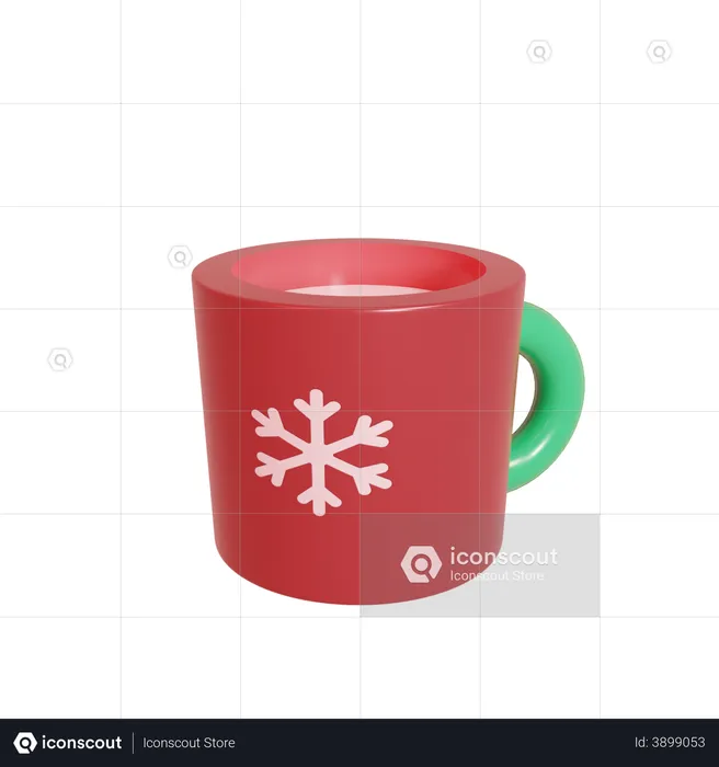 Christmas Cup  3D Illustration