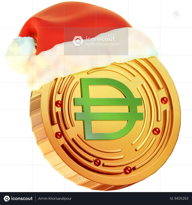 Christmas Dai Coin  3D Icon