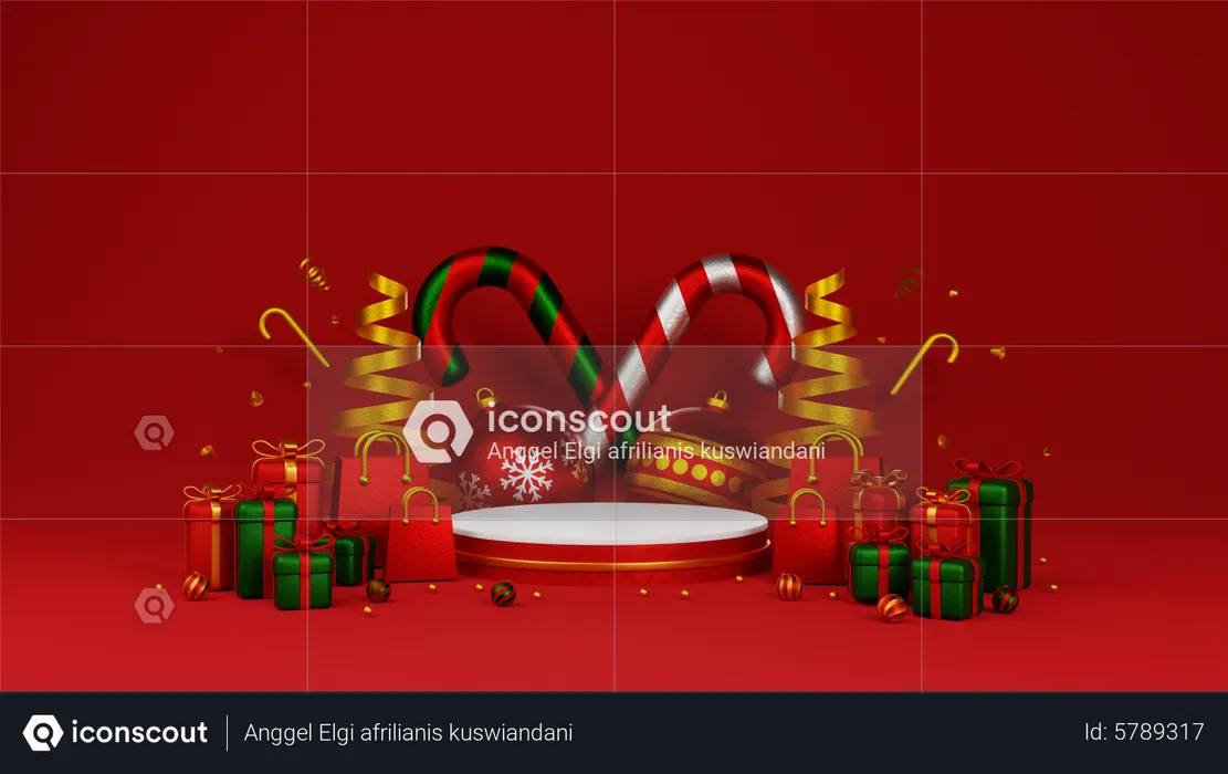 Christmas Decoration  3D Illustration