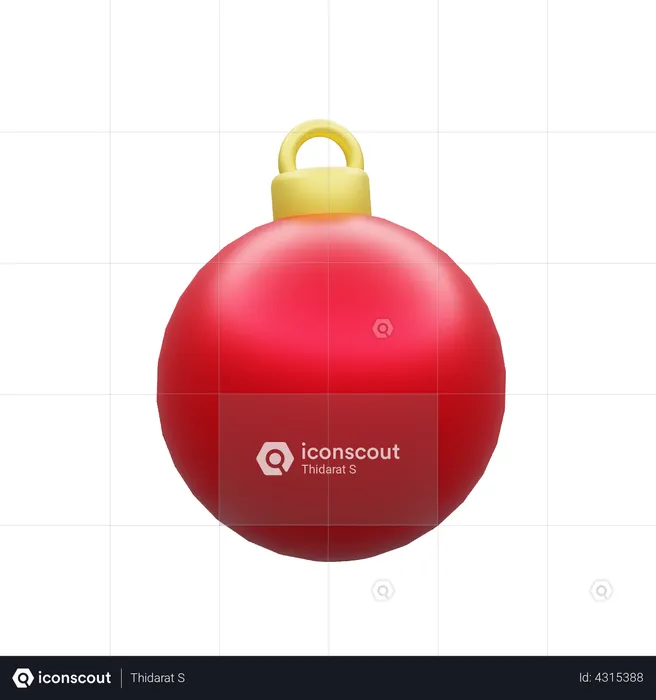 Christmas decoration ball  3D Illustration