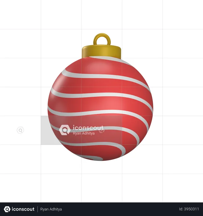 Christmas Decoration Ball  3D Illustration