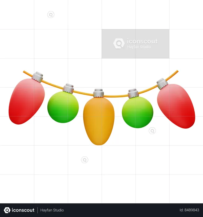 Christmas Decoration Light  3D Icon