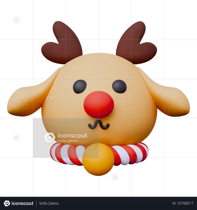 Christmas Deer  3D Icon