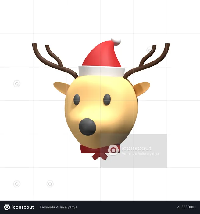Christmas Deer  3D Icon