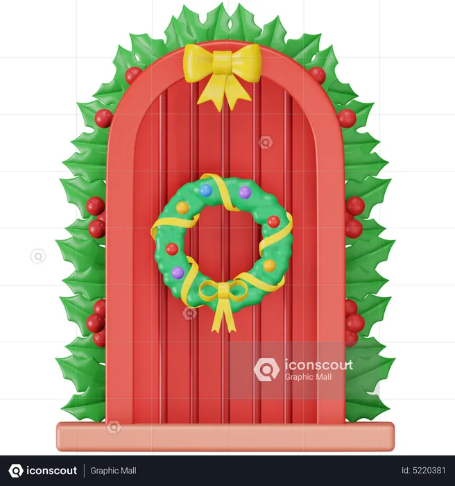 Christmas Door  3D Icon