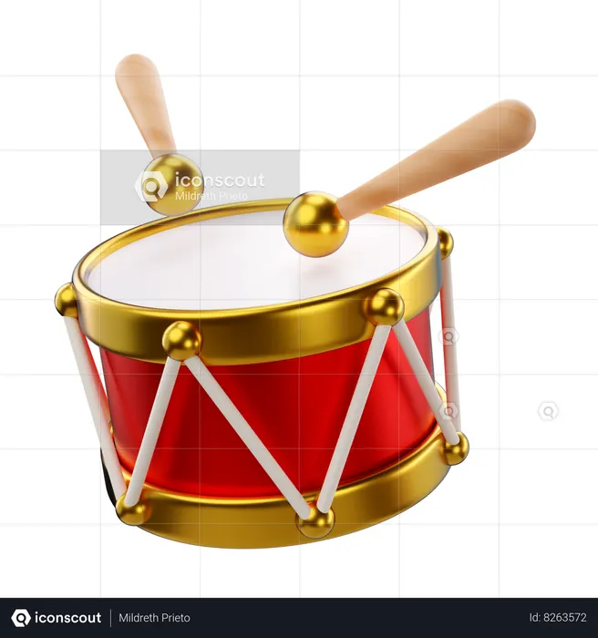 Christmas Drums 3D Icon Free Download Festival Days 3D Icons IconScout