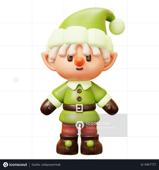 Christmas Elf  3D Icon