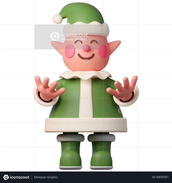 Christmas Elf  3D Icon