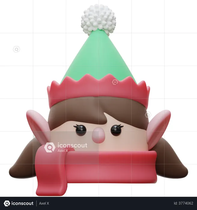 Christmas Elf  3D Illustration