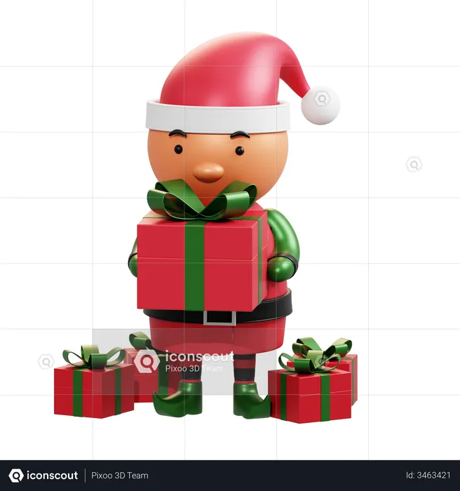 Christmas Elf  3D Illustration